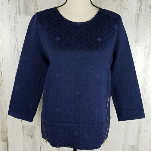 J. Crew Zip Quilted Top Size 2 - Picture 1 of 9